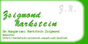 zsigmond markstein business card